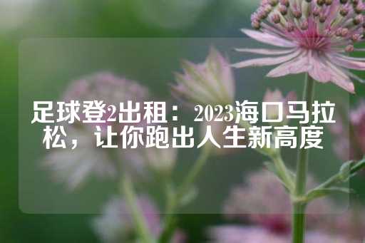 足球登2出租：2023海口马拉松，让你跑出人生新高度